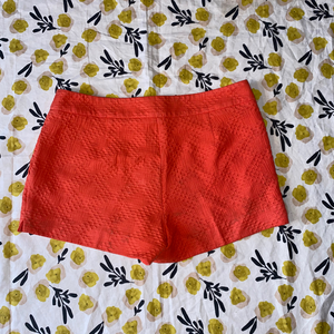 Trina Turk orange textured print shorts EUC SIZE 4